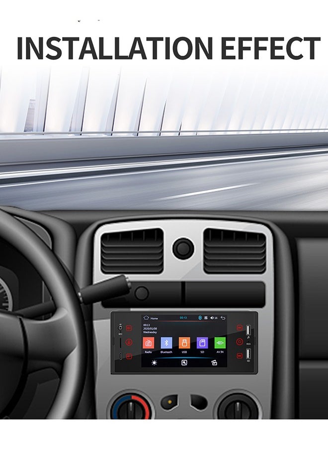 XUTIANZE - 5-inch HD IPS screen car MP5 player Dual USB port / TF card / TYPE-C port 2.1A fast charging / Bluetooth hands-free / FM radio support remote control operation and cell phone mirroring function - Image 1