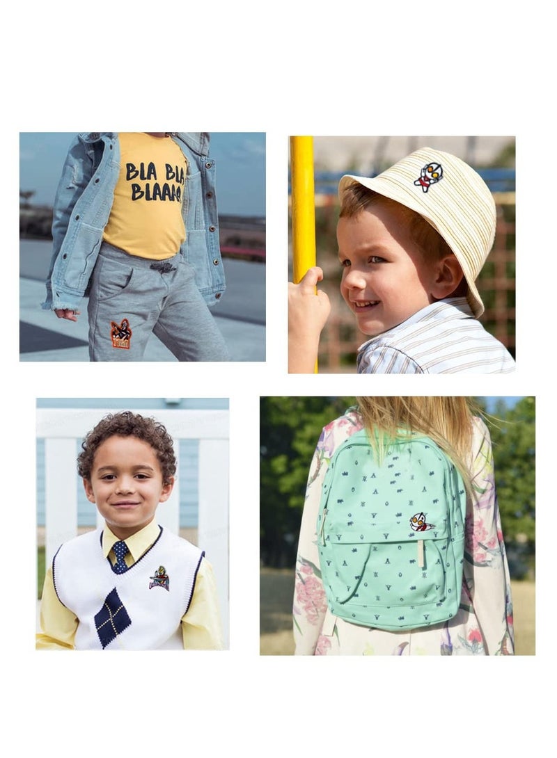 SOLARAE Iron on Patches for Clothing, 8 Pcs Iron-on Embroidery Decorative Patches, Cartoon Anime Fabric Repair DIY Patch, for Clothing, Jeans, Jackets, Pants, Dress, Hats, Backpacks - Image 5