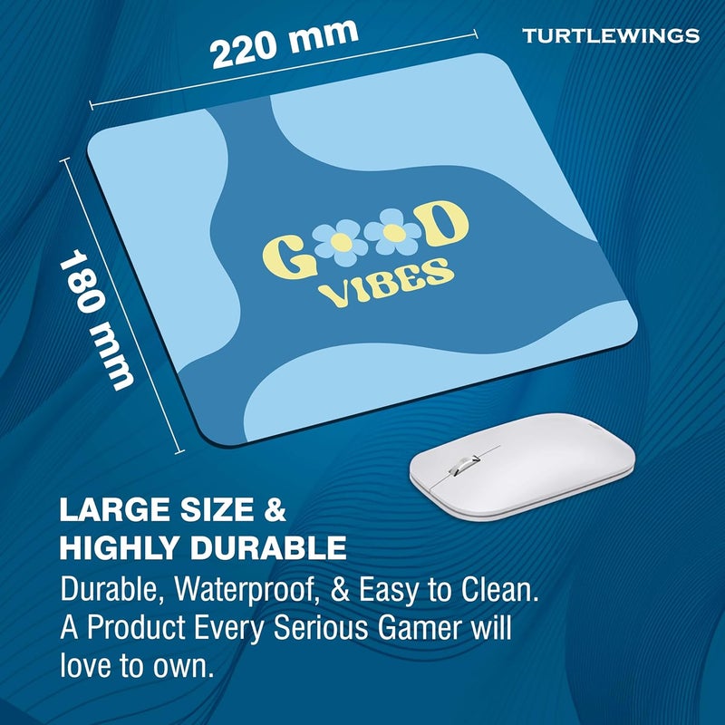 TURTLEWINGS | Mousepad | Inspirational Quote Mousepad – 22x18 cm, 3mm Thick | Abstract Design Non-Slip Rubber Base | Office, Study & Gaming Use | Premium Smooth Surface 6 - Image 3