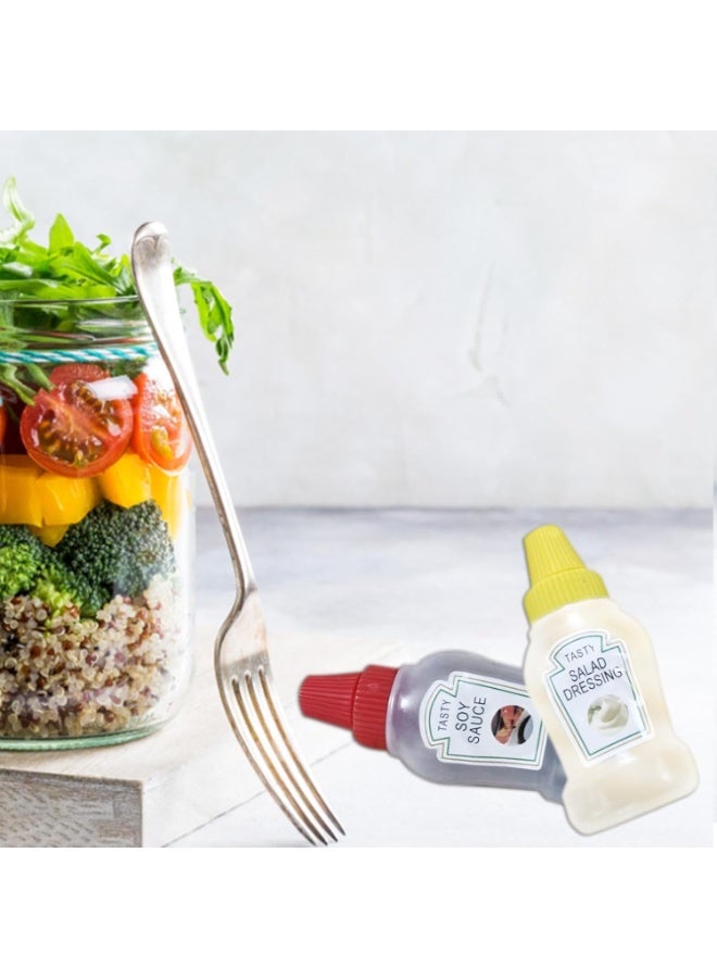 Small Empty Sauce Bottles for Students to Take to Work, Portable Mini Container for Soy Sauce, Ketchup, Mayonnaise and More - 10 Pack - Image 4