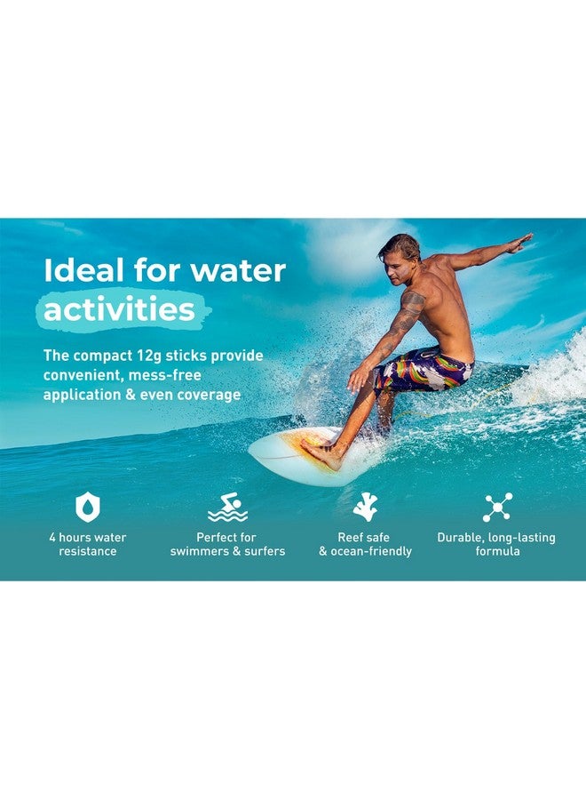 Sun Zapper Zinc Oxide Sunscreen Sticks - SPF 50+ Water Resistant - Beach Pack with 4 Colors (Light Skin Tone, Pink, White, Blue) - Broad Spectrum Sunblock for Face & Body - Made in Australia - Image 5