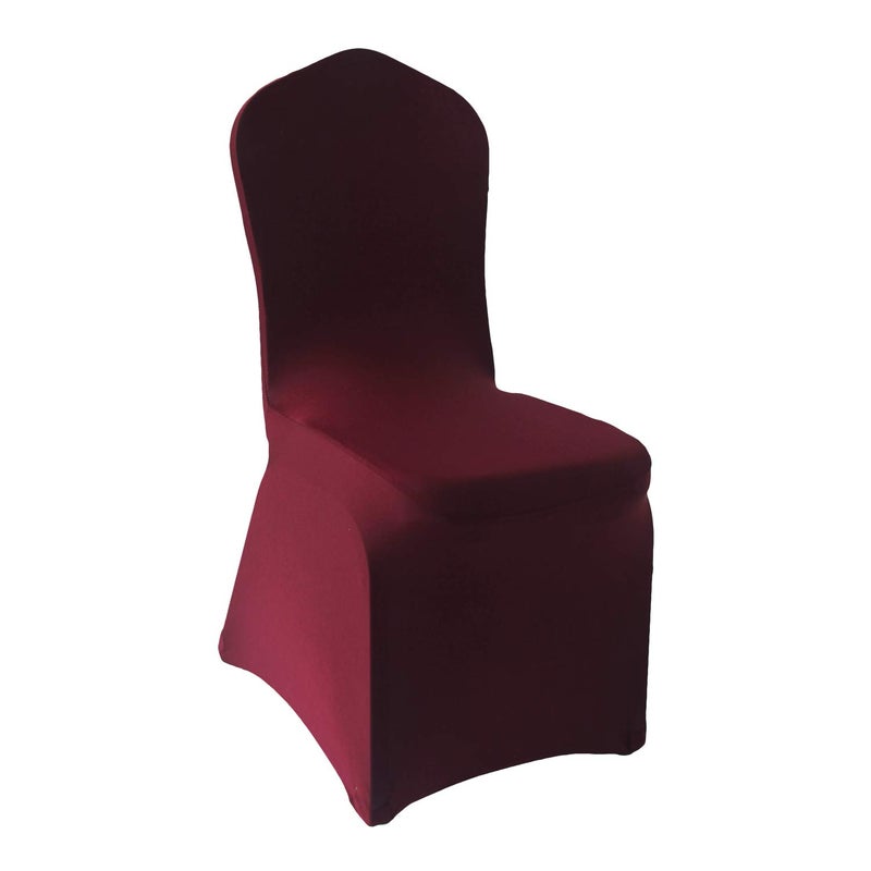 Welmatch Welmatch Burgundy Stretch Chair Croach - 10 PCS BANQUET EVENTS PARTY Universal Dining Decoration Scuba CORCH CORCH CORVERS PREMIUM (Burgundy 10)  - Image 1