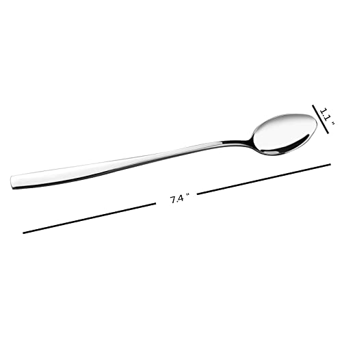 Eagrye Stainless Steel Long Handle Iced Cream Tea Spoon, Set of 12 - Image 3