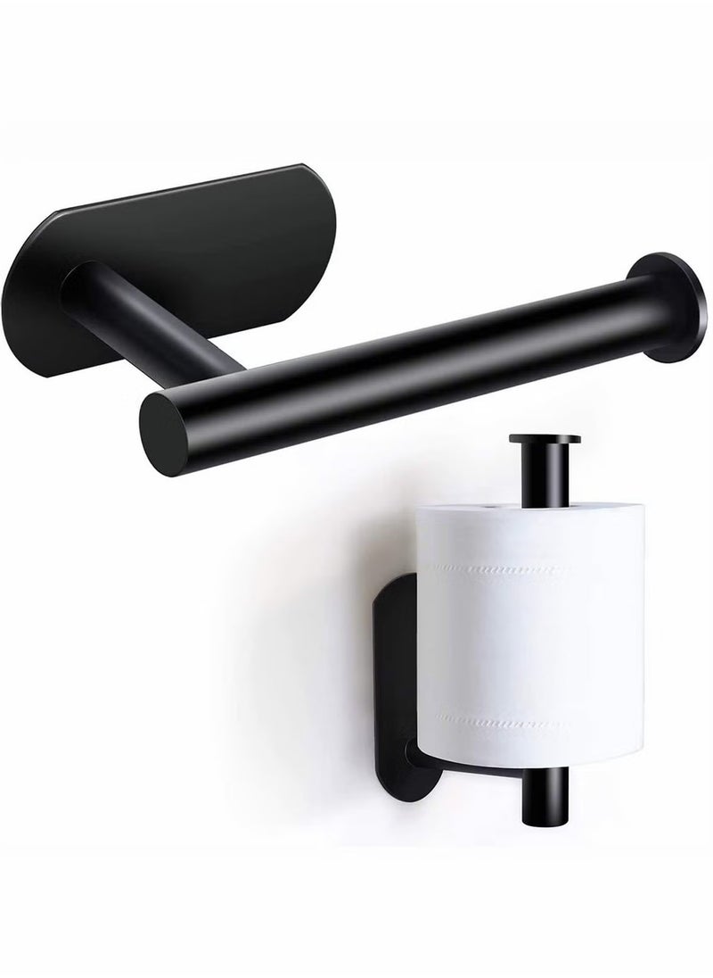 NOOM Stainless Steel Toilet Paper Holder Wall Mount Self Adhesive Bathroom Paper Towel Roll Holder for Home and Kitchen  - Image 1