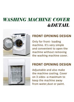 Y&D Washer Cover Dryer, Washine Machine Waterproof and dustproof thickening Front Loading, Silver Coating Oxford Cloth Roller Washing Sun resistant Dust  - Image 4