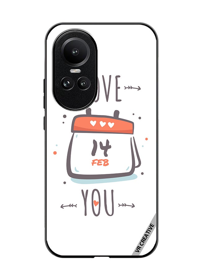 VR CREATIVE Protective Case Cover For Oppo Reno 10 Pro I Love You Design Multicolour - Image 1