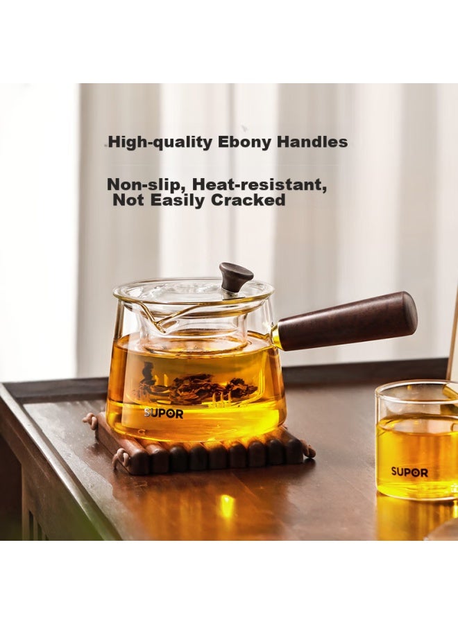 Supor Heat-resistant Glass Teapot, Heat-resistant Tea Infuser, Water Kettle With Side Handle. 550ml - Image 2
