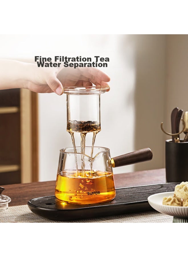Supor Heat-resistant Glass Teapot, Heat-resistant Tea Infuser, Water Kettle With Side Handle. 550ml - Image 3