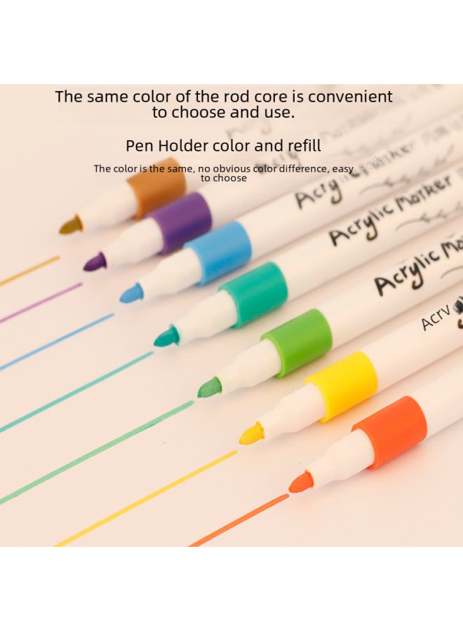 دي كيه قلم الأكريليك متعدد الألوان للطلاب - 36 لون - ماركر أكريليك متعدد الاستخدامات للرسم والتلوين - Image 4