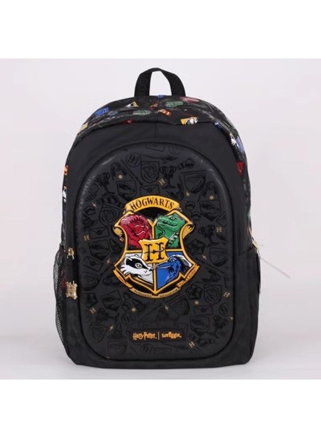 Australia Smiggle Schoolbag Student Schoolbag Primary And Secondary School Student Backpack Outdoor Leisure Bag Backpack-Color:Black Harry Potter Large Schoolbag 42*30CM  - Image 1