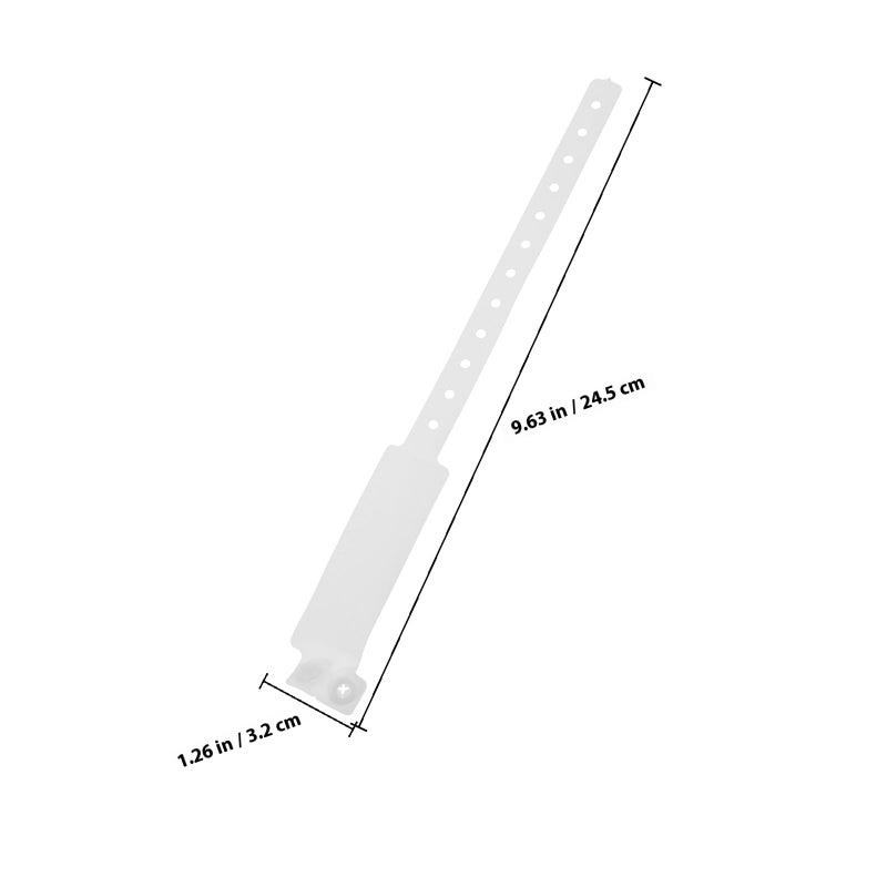 White Waterproof Disposable Patient Identification Wristbands Tear Resistant Medical ID Bracelets Hospital Use 100 Pack - Image 3