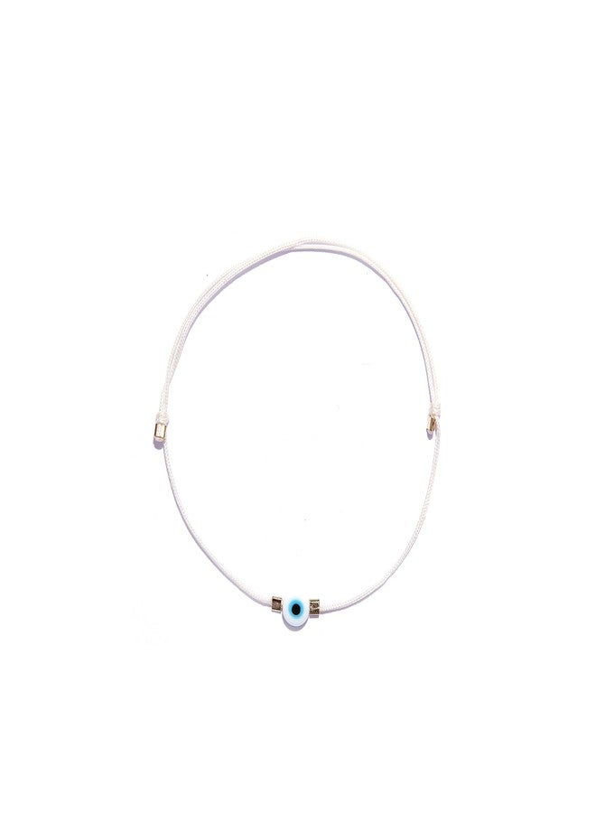 NAZ COLLECTION - Handmade Evil Eye Bracelet White String Kabbalah Protection Hamsa Adjustable Mexican Bracelet Mal De Ojo Luck Amulet for Women, Men, Family & Friends - Image 1