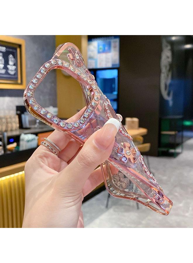 S-TOP Case For iPhone 12 Pro Max Electroplating Flower Diamond TPU Phone Case - Image 5