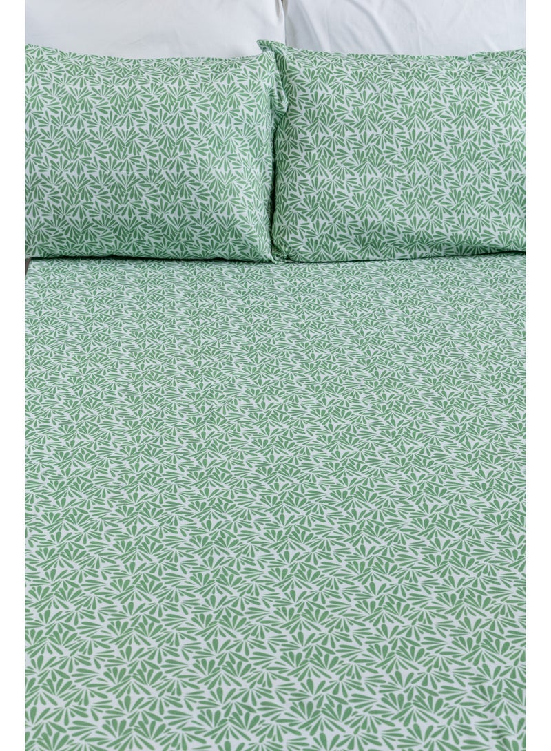 MEHALLA Fitted sheet- Printed- 100% Egyptian Cotton- 160*200 cm-180 TC - Image 2