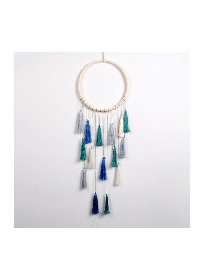 NIBEMINENT Wall Hanging Decorative Dreamcatcher White/Blue/Grey 20x50centimeter