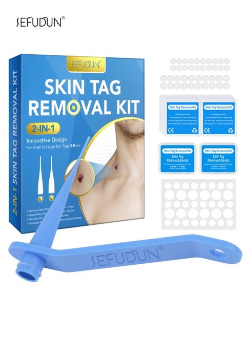 2 In 1 Design Skin Tag Removal Kit Double Sided Design Safe for All Kind Of Skin Tags For Small to Medium 2mm to 4mm Bands For Medium to Large 5mm to 8mm Bands Unisex