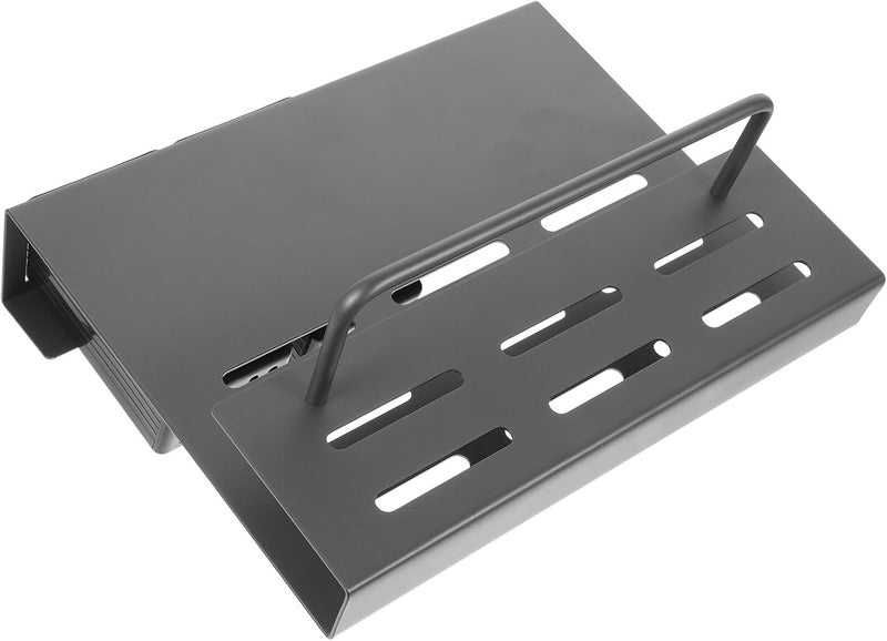Wall-mounted Kitchen Cutlery Holder with Cutting Board Organizer and Dual Cup Chopstick Draining Holder, Gunmetal Gray Multifunctional Utensil Storage Rack for Countertop and Wall - Image 1