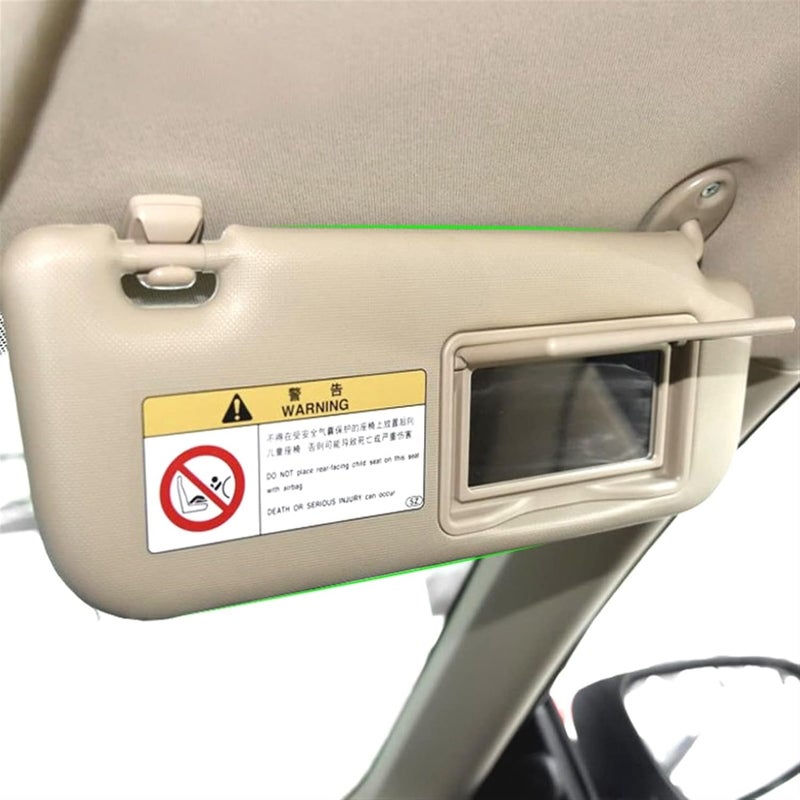QASULER Car Sun Visor Panel with Makeup Mirror for Toyota Corolla - Image 4