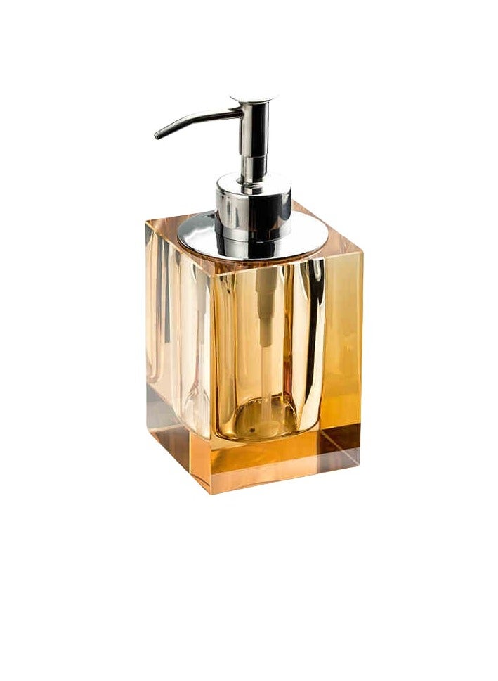 JiFENG زجاج بلوري موزع الصابون مع مانع االصدأ الفولاذ المقاوم للصدأ مضخة ، حمام قابلة لإعادة الاستخدام موزع الصابون ، مطبخ كبير موزع الصابون ( العنبر ) - Image 1