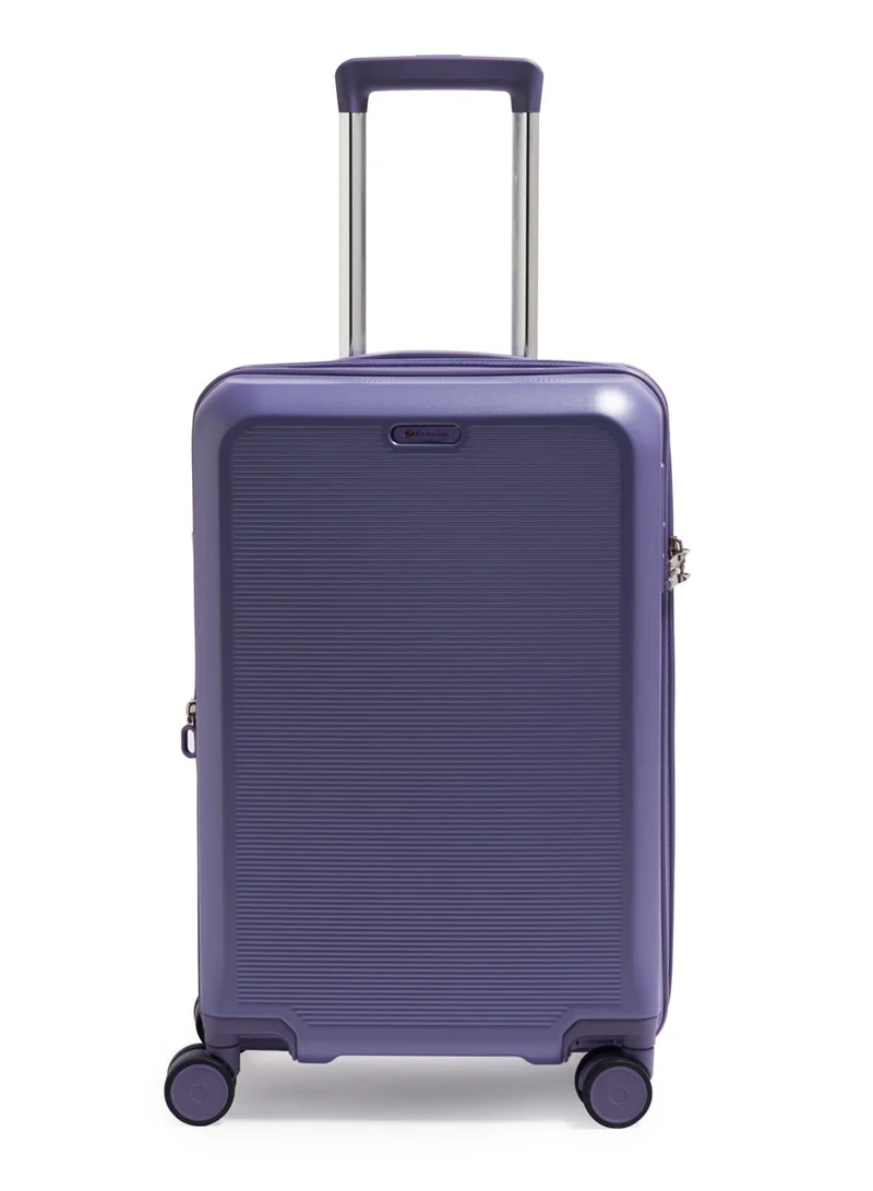 Echolac Sense 56cm Hardcase Expandable 4 Double Wheel Cabin Luggage Trolley Purple