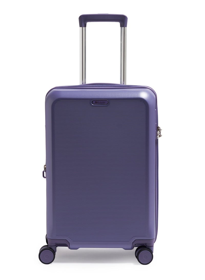 Echolac - Sense 56cm Hardcase Expandable 4 Double Wheel Cabin Luggage Trolley Purple - Image 1
