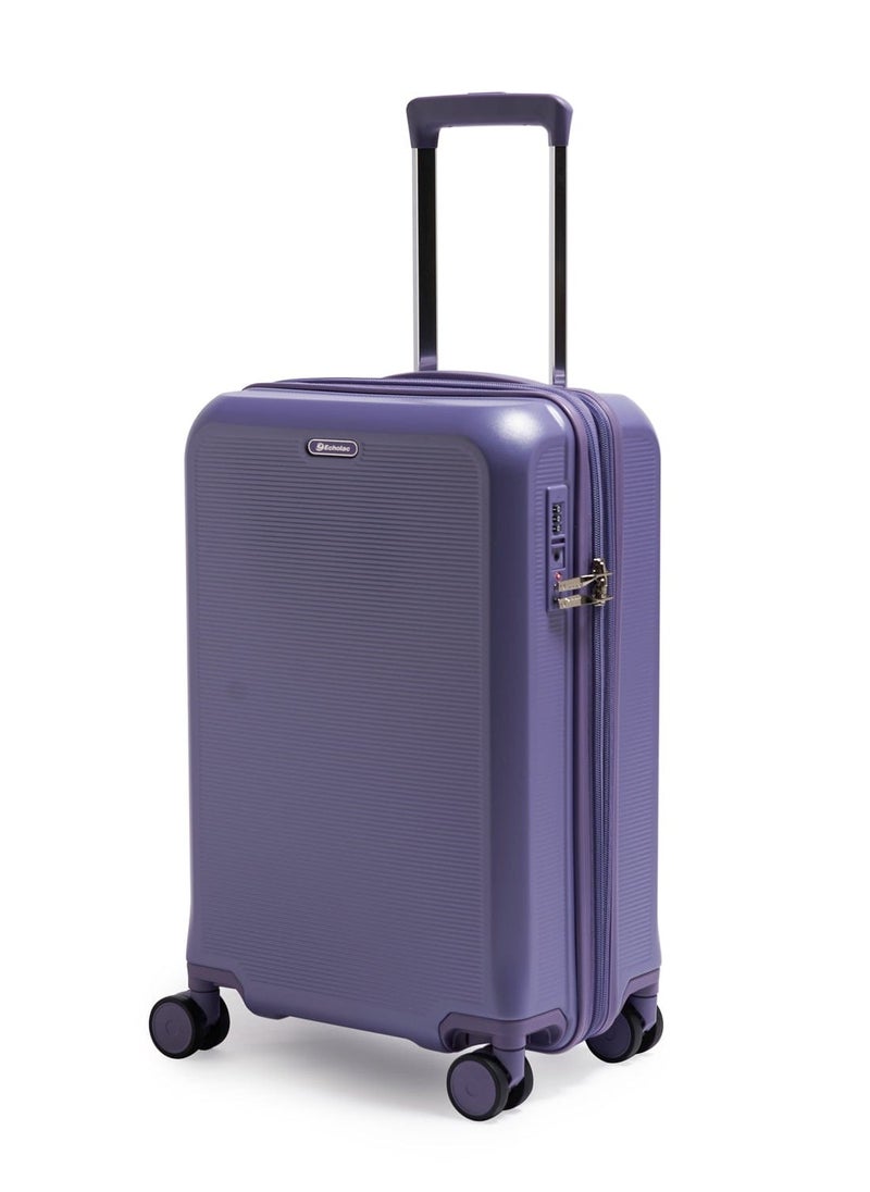 Echolac - Sense 56cm Hardcase Expandable 4 Double Wheel Cabin Luggage Trolley Purple - Image 1