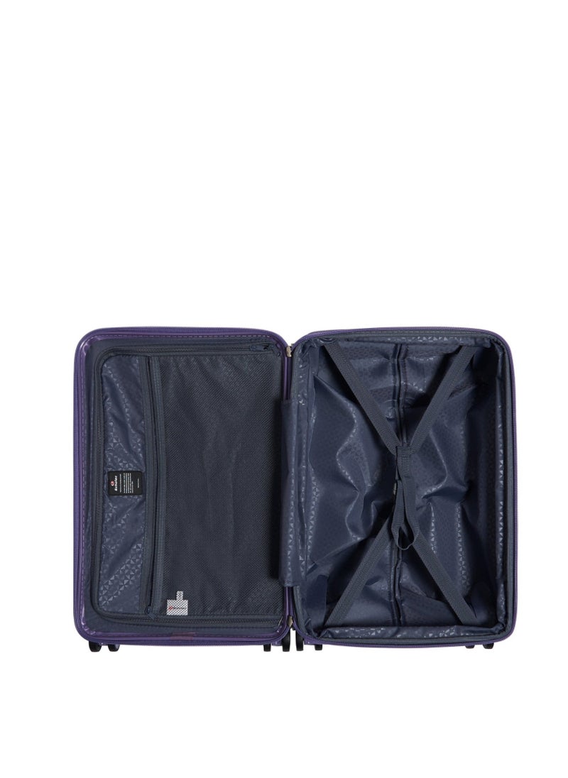 Echolac - Sense 56cm Hardcase Expandable 4 Double Wheel Cabin Luggage Trolley Purple - Image 1