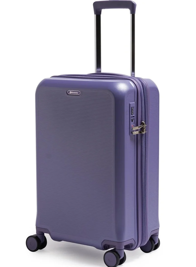 Echolac Sense 56 Cm Hardcase 4-Double Wheeled Expandable Cabin Luggage Trolley - Purple