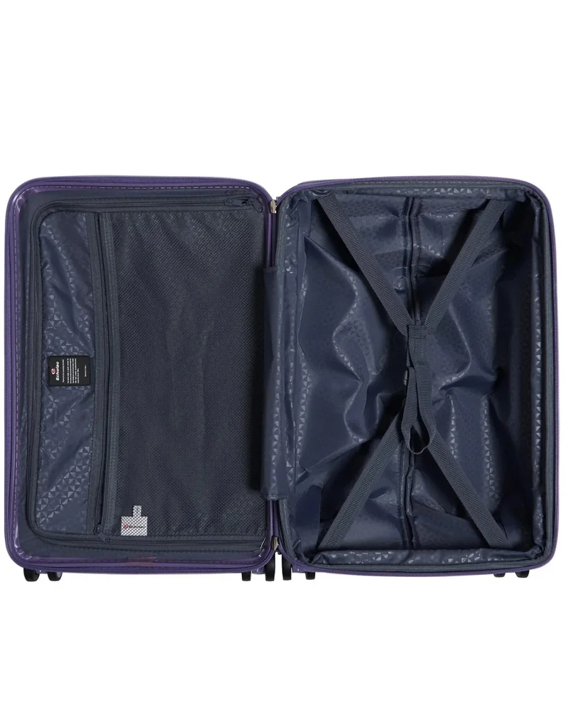 Echolac  Sense 56 Cm Hardcase 4-Double Wheeled Expandable Cabin Luggage Trolley - Purple  | Best Price UAE