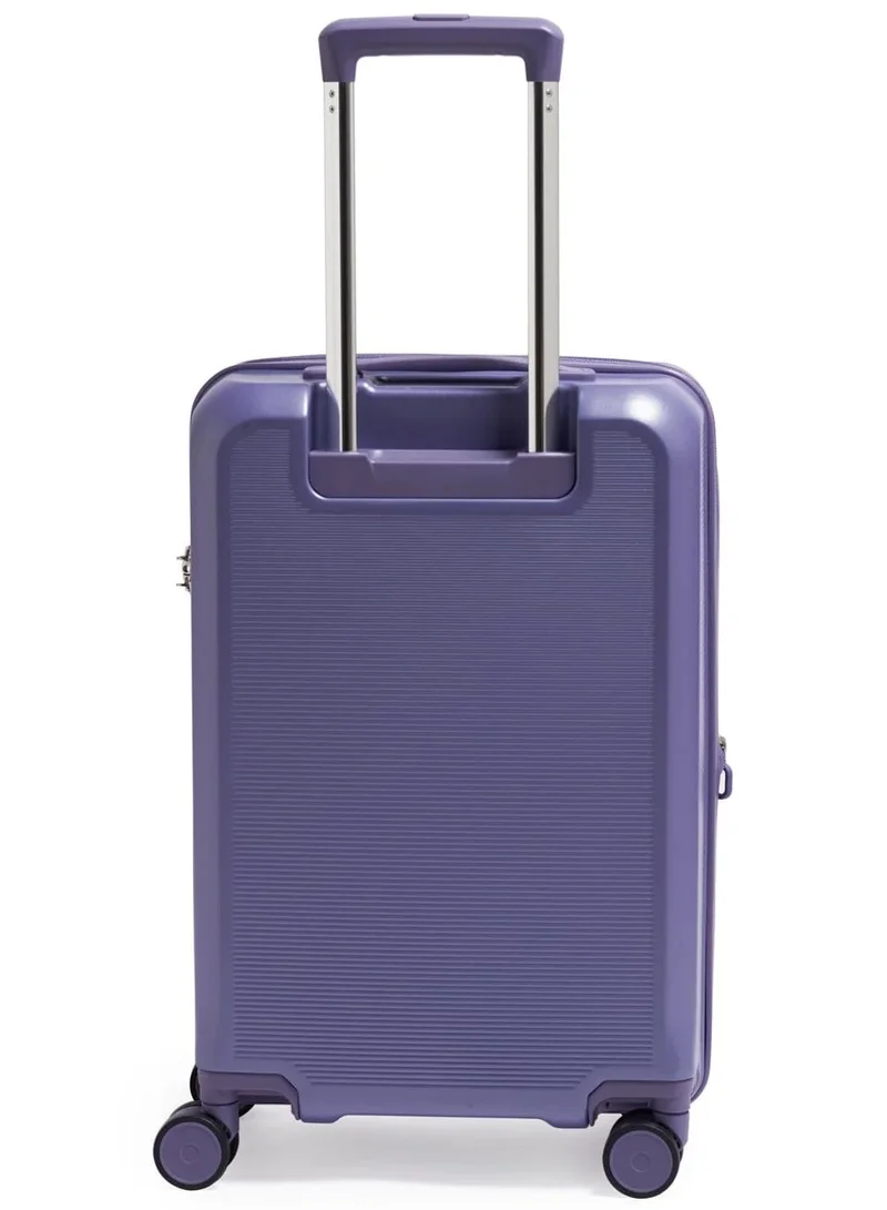 Echolac  Sense 56 Cm Hardcase 4-Double Wheeled Expandable Cabin Luggage Trolley - Purple  | Best Price UAE