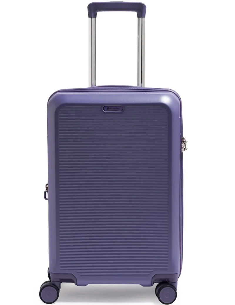 Echolac Sense 56 Cm Hardcase 4-Double Wheeled Expandable Cabin Luggage Trolley - Purple