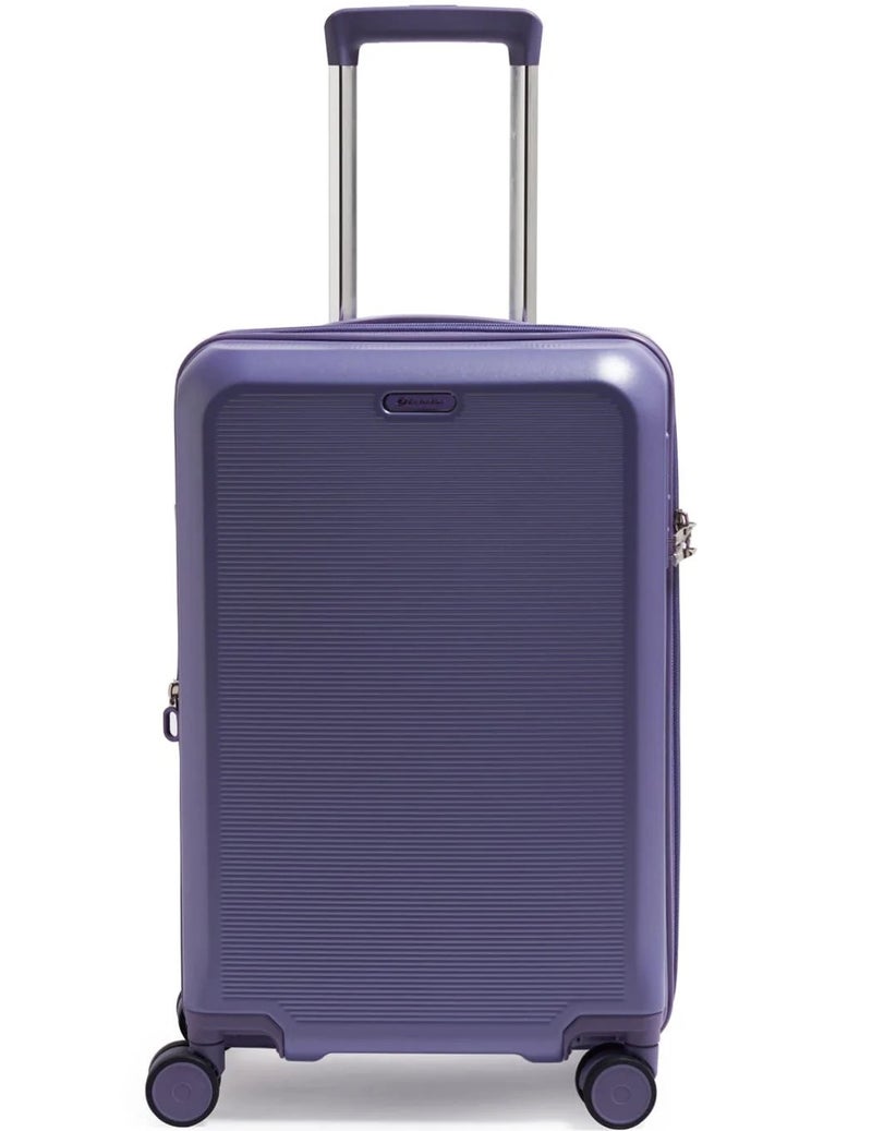 Echolac Sense 56 Cm Hardcase 4-Double Wheeled Expandable Cabin Luggage Trolley - Purple - Image 1