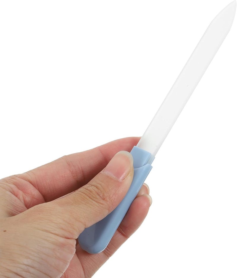 TIDTALEO 6pcs 14cm Glass Nail Files Set for Women Crystal Colored Fingernail and Toenail File Tools for Salon Nail Care and Trimming - Image 3