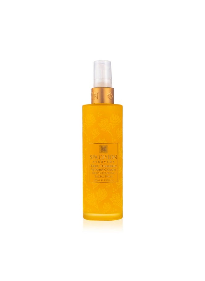 spa ceylon - True Turmeric Vitamin C Glow Deep Cleansing Facial Balm For Normal To Dry Skin Ayurveda For Blemished Pigmented And Uneven Skin - Image 1