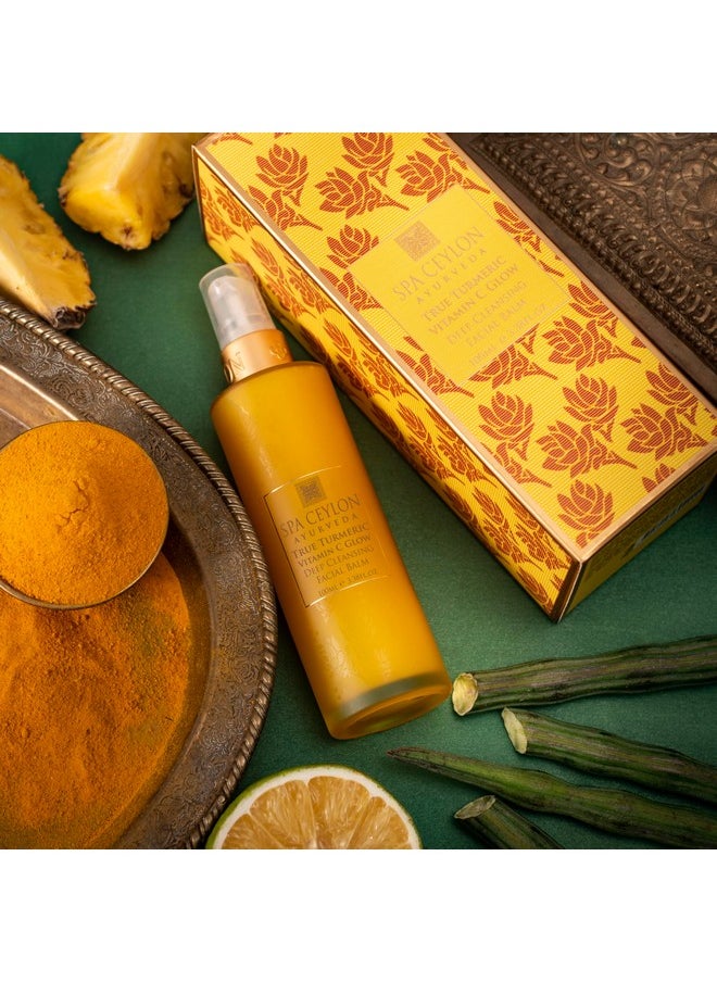 spa ceylon - True Turmeric Vitamin C Glow Deep Cleansing Facial Balm For Normal To Dry Skin Ayurveda For Blemished Pigmented And Uneven Skin - Image 1
