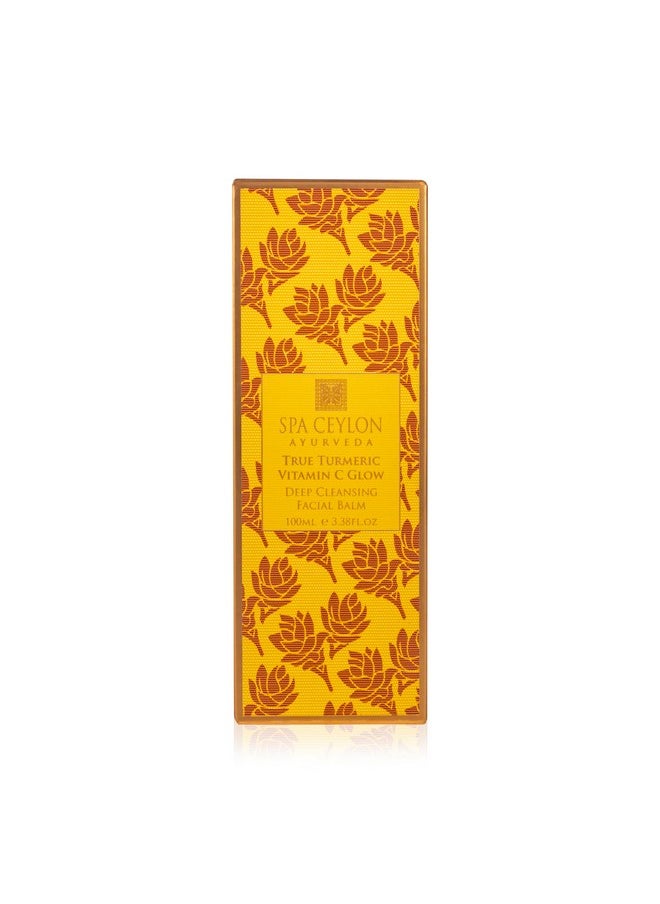 spa ceylon - True Turmeric Vitamin C Glow Deep Cleansing Facial Balm For Normal To Dry Skin Ayurveda For Blemished Pigmented And Uneven Skin - Image 1