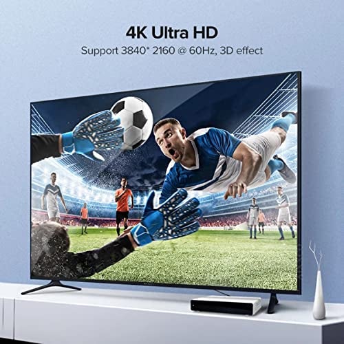 CY HDMI 2.0 Male to HDMI Male 4K 60hz Stretch Coiled Cable Down Angled 90 Degree for HDTV Computer Laptop Monitor - Image 5