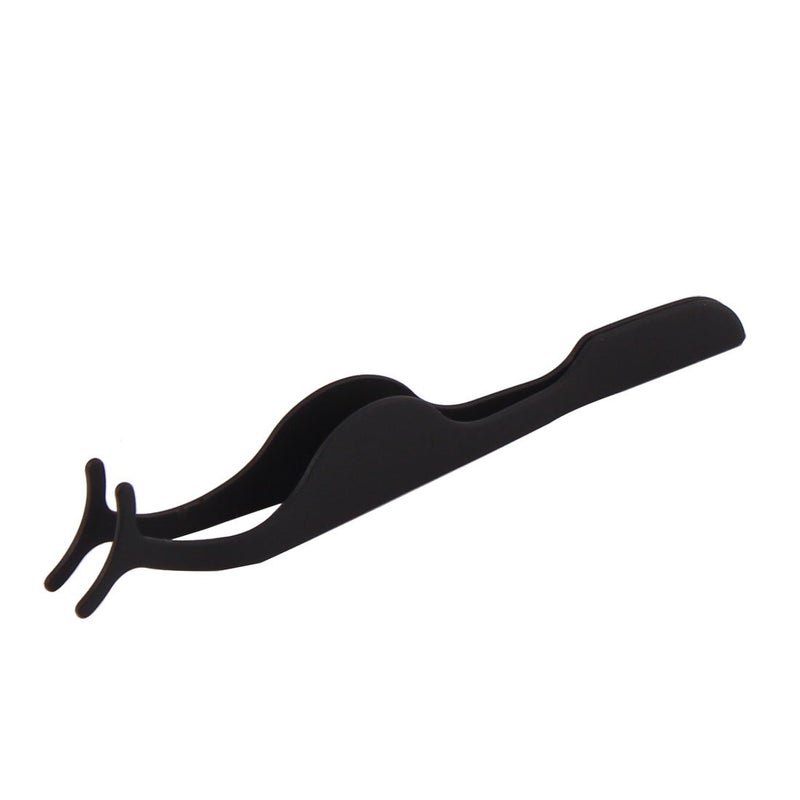 Gugzy Siempre21 Stainless Steel False Eyelashes Extension Applicator Tool Fish Tail Clip Auxiliary Clip Tweezers Nipper Tool 1 Black - Image 5