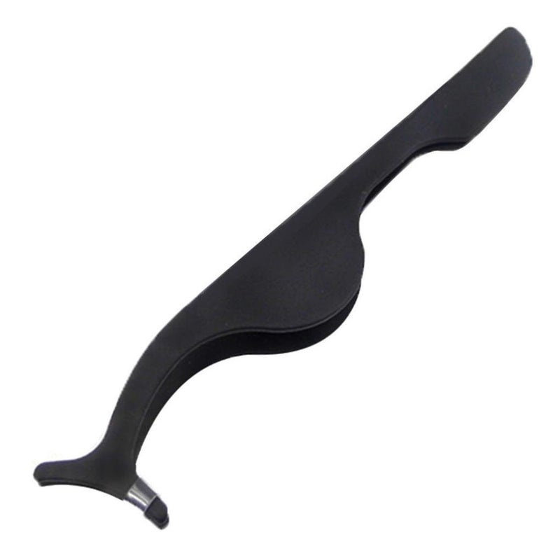 Gugzy Siempre21 Stainless Steel False Eyelashes Extension Applicator Tool Fish Tail Clip Auxiliary Clip Tweezers Nipper Tool 1 Black - Image 1