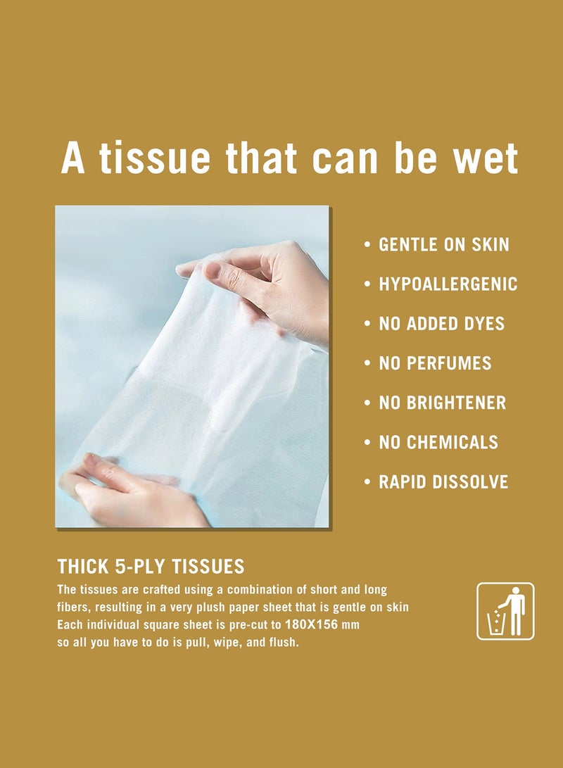 Rich Life Thick 3-Ply Cloth Napkins Fragrance-Free & Dye-Free Tissues, 660 Sheets Family Pack Facial Tissues, 200x180 mm Water-Resistant, Gentle on Skin, Lint-Free, Soft and High Absorbency, paper towels 3300 sheets Ideal for Home/Office/Travel(5 Packs) - Image 5