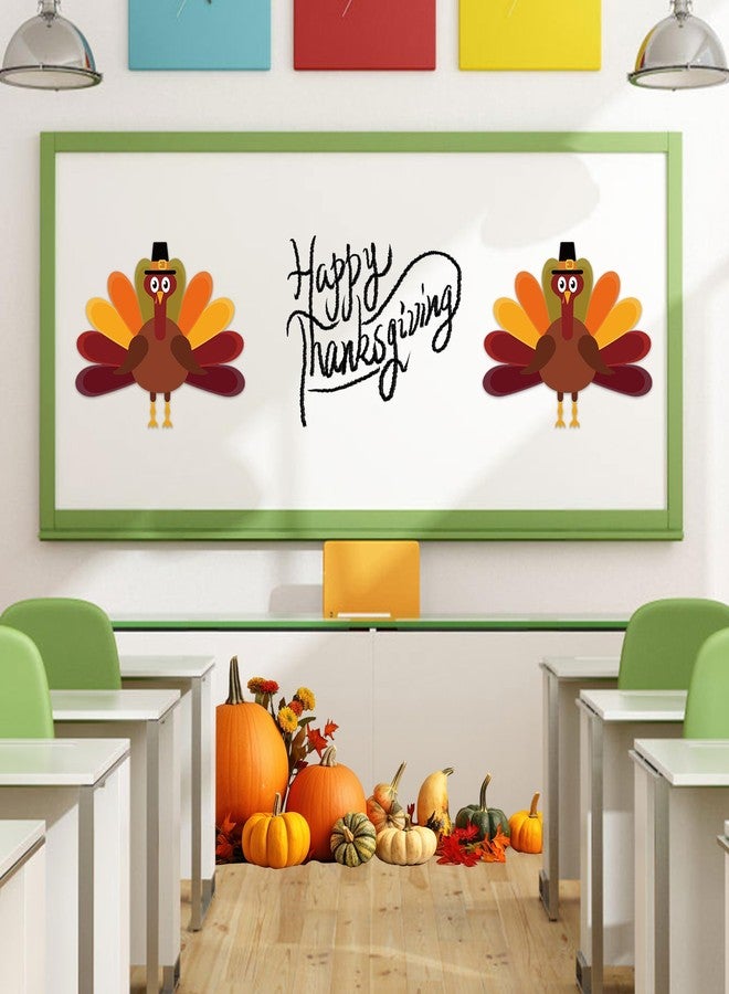 Lucleag 75 PCS Thanksgiving Turkey Bulletin Board Decorations, Turkey DIY Craft Kits for Kids with Glue Points for Thanksgiving Fall Classroom Office Home Bulletin Board Party Decorations - Image 3