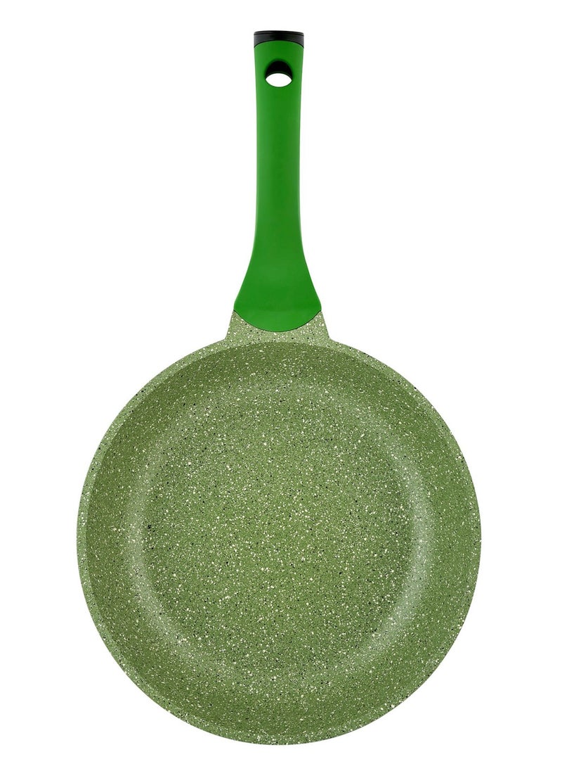 Prestige - Prestige Essentials Granite Non Stick Set Combo | 26cm Fry Pan + 26cm Casserole With Lid |  Induction Cookware Set 3 Pieces - Green - Image 1