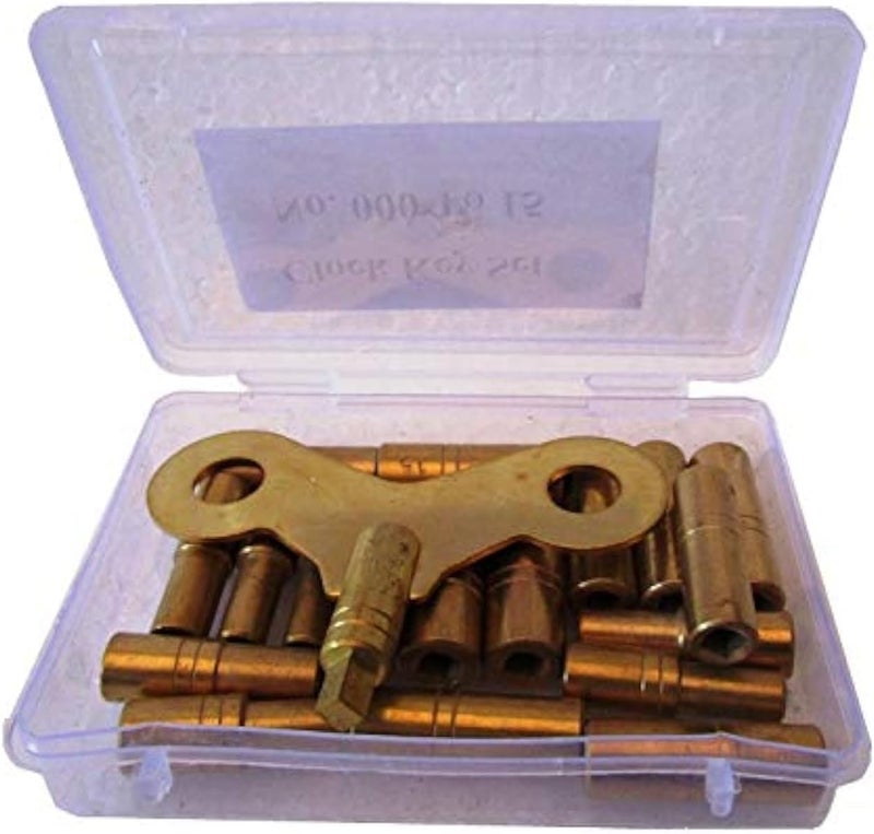 Brass Blessing 18 Piece Clock Winding Key Set - Original Brass, Odd/Even Number (5020) - Image 1