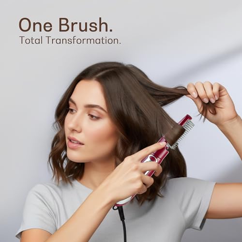 IBELL Hair Straightening Brush for Women | 3-in-1 Hot Air Brush for Styling, Drying & Straightening | Ceramic Bristles, 3 Speed Settings, Smooth Salon Finish | Ideal for Everyday Hair Care, 1-Year Warranty - Image 4
