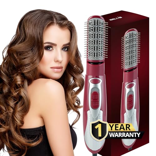 IBELL Hair Straightening Brush for Women | 3-in-1 Hot Air Brush for Styling, Drying & Straightening | Ceramic Bristles, 3 Speed Settings, Smooth Salon Finish | Ideal for Everyday Hair Care, 1-Year Warranty - Image 3