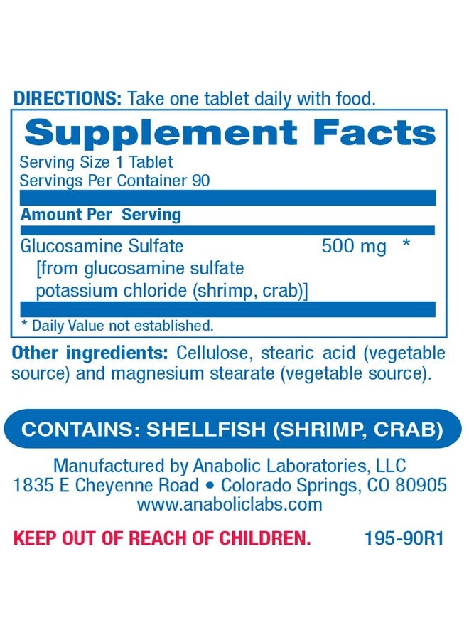 Anabolic Laboratories Glucosamine Sulfate 500mg - 120 Glucosamine Joint Supplements for Men and Women - for Joint Tissue and Cartilage Health - Image 2
