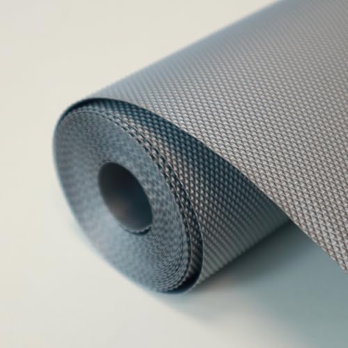 Bulfyss URBANFIX Multipurpose 45cm x 5m Super Strong EVA Anti-Slip Kitchen Mats for Cupboard | Washable Shelf Liners for Kitchen Shelves, Cabinet Placemats | (Diamond Texture, Metallic Grey) - Image 1