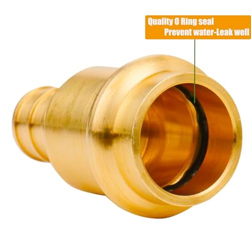 WHK 10 Pack Propress Fittings 3/4 Inch 3/4" Press Propress x 3/4" PEX Adapter Crimp Fittings Brass Coupling Connect from Cooper to Pex B Pipe（Lead-Free,copper to pex adapter 3/4) - Image 3
