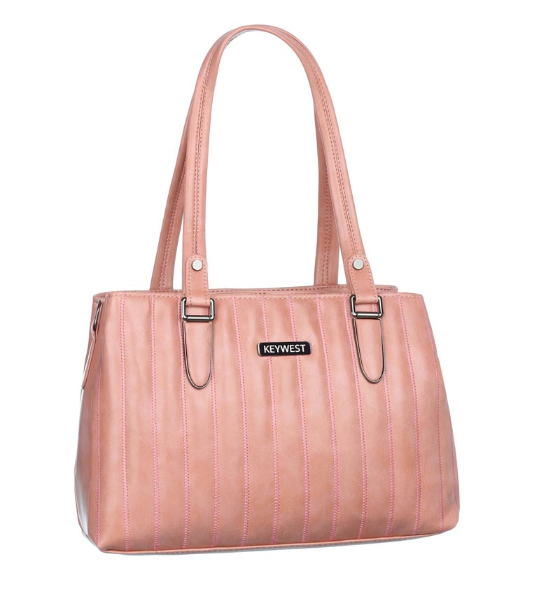 Keywest Women's Couture Satchel Tote Handbag for Women | Ladies purse | Stylish Shoulder Bag | Gift For Woman | Pink - Image 1