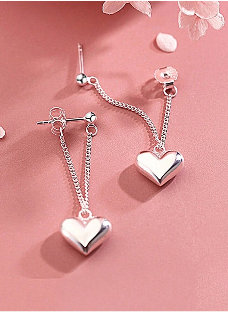 Dangle Charms Stylish Silver Stainless Steel Earrings  - Image 1